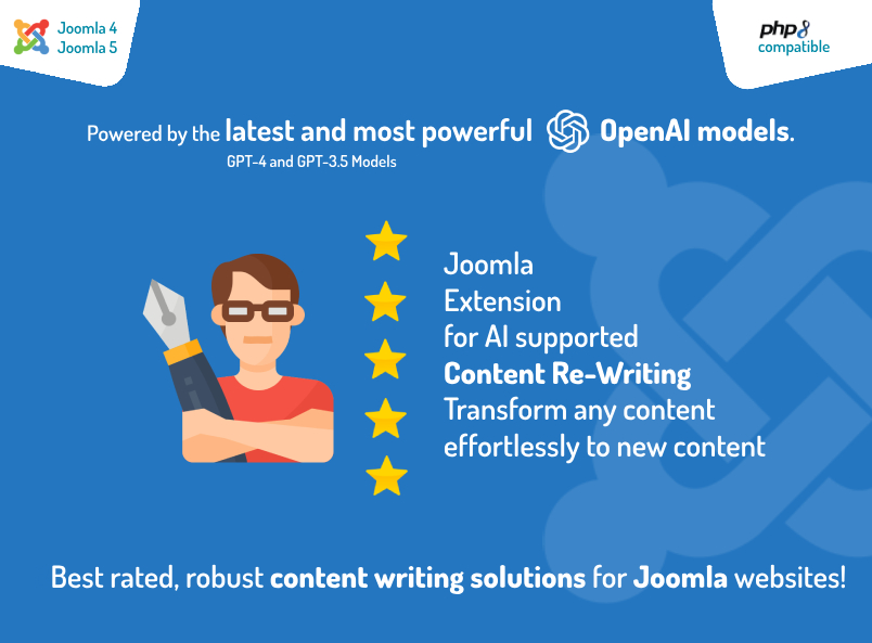 Joomla AI Content ReWriter | OpenAI Content ReWrite for Joomla