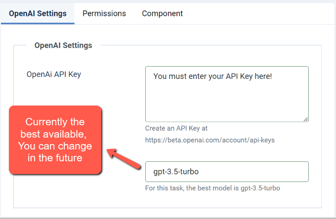 Enter your OpenAI API Key