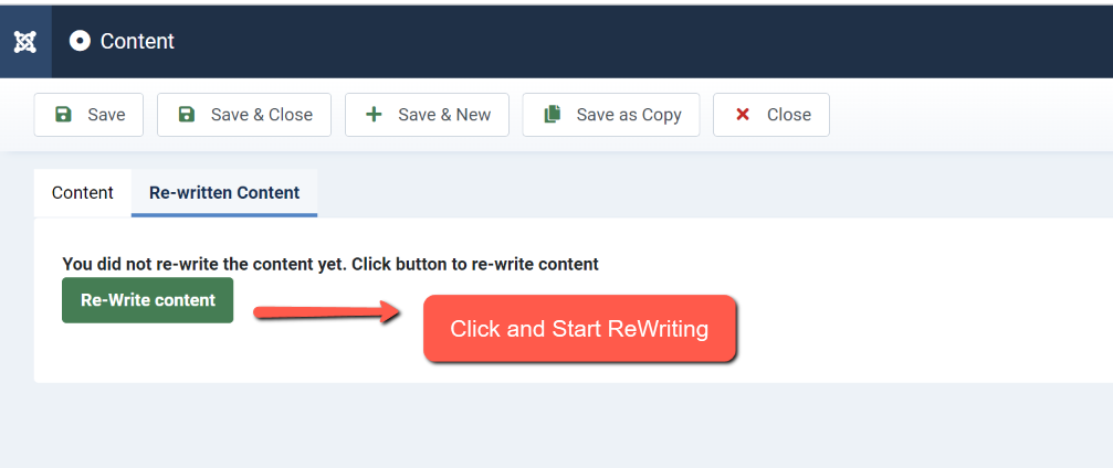 Click and Start Rewriting